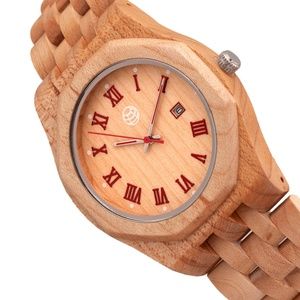 NWT Men's All Wood Watch w/ Date Display